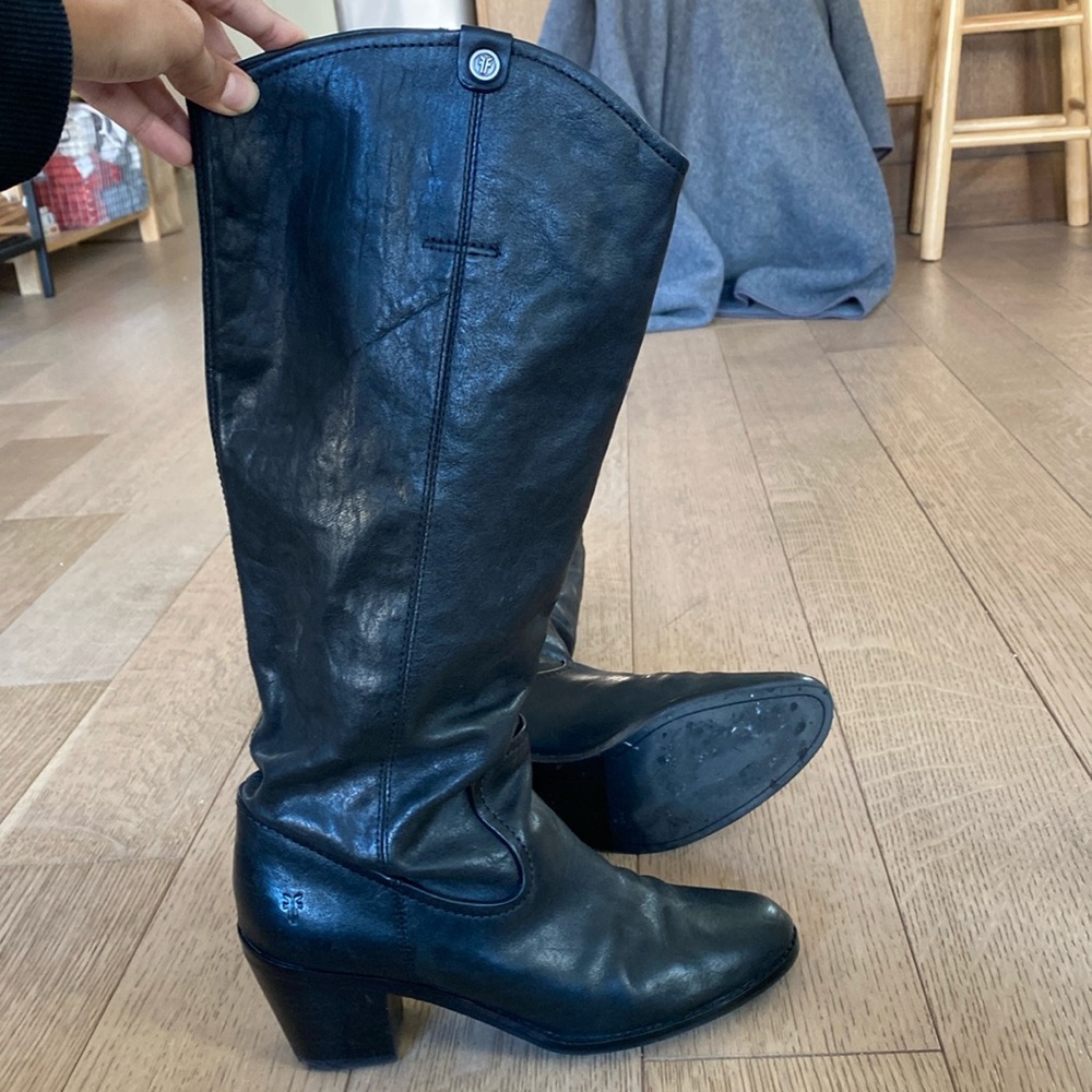Frye leather knee high boots